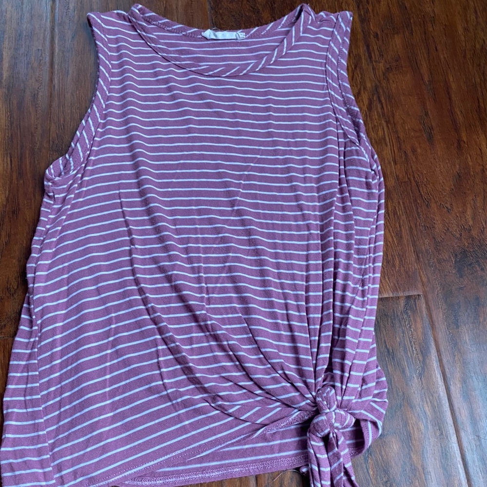 pink tie crop top
